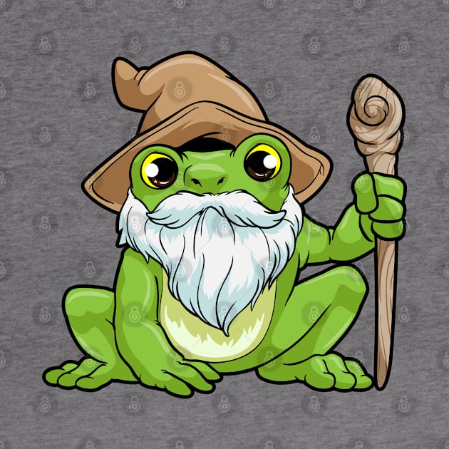 Frog as Magician with Magic wand by Markus Schnabel